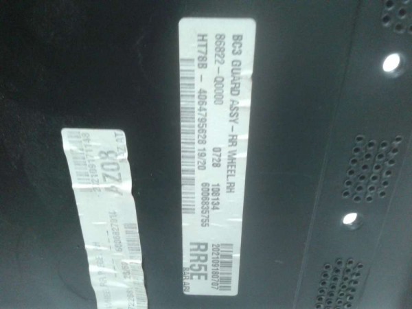 Hyundai İ20 Sağ Arka Çamurluk Davlumbazı Sökme 86822-Q0200 86824-Q0000 86826-Q0000 YP
