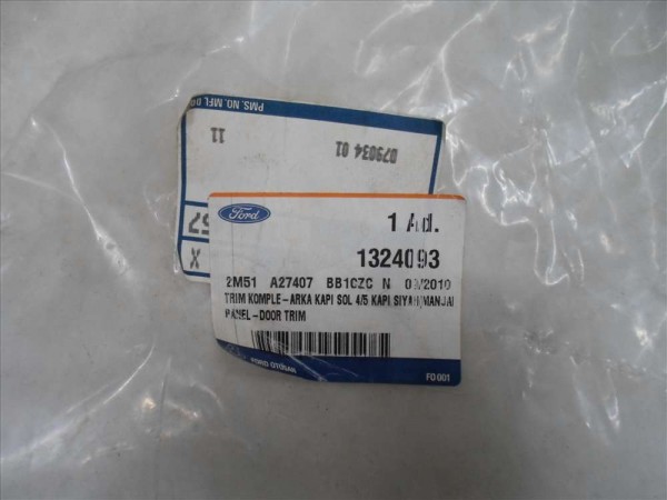 Ford Focus Arka Sol Kapı Döşemesi Kumaş Gri YP 98ABA27407 / 2M51A27407BB1C2C