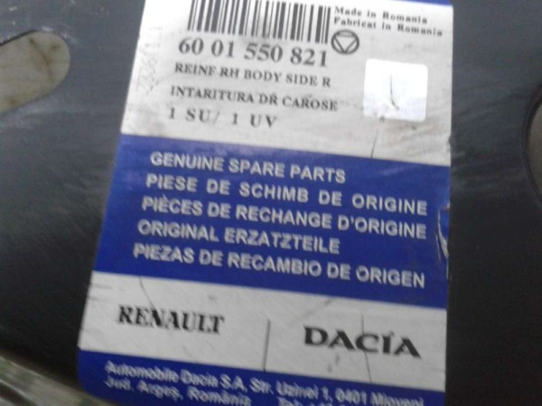 Dacia Logan Sandero Sağ Arka Alt Destek Sacı Orj. 6001550821 YP(I-C-111)