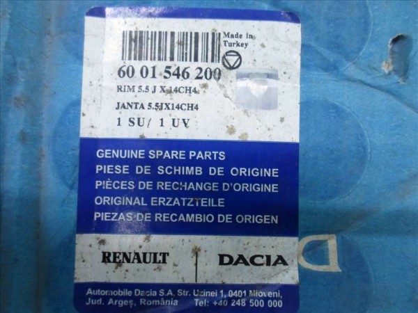 Dacia Solenza 14 İnç Jant 5.5 Jx14 Orjinal YP 6001546200(J-D-110)